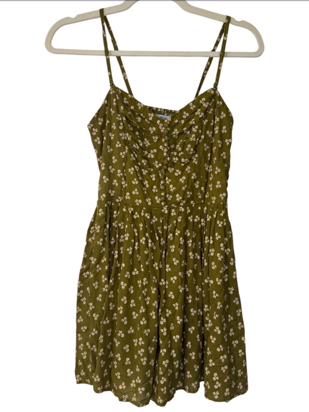 Kimchi Blue Olive Green Floral Strappy Romper